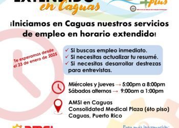 AMSI EXPANDE SU HORARIO DE SERVICIOS DE UBICACIÓN EN EMPLEO EN CAGUAS